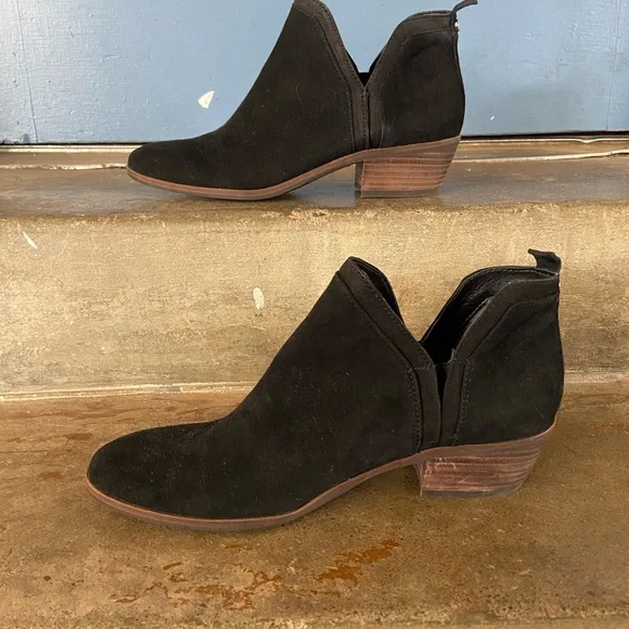 Sam Edelman Black Suede Ankle Boots - Picture 3 of 9